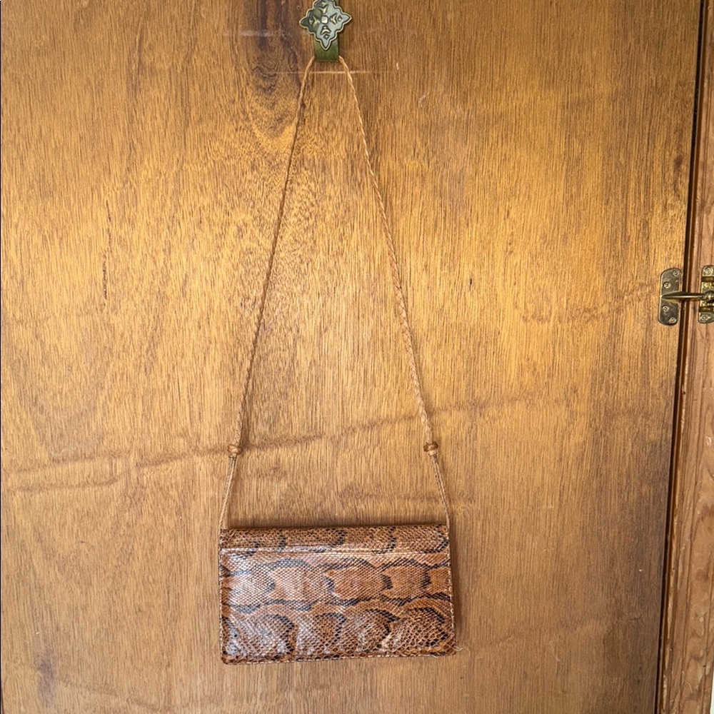 Vintage Brown Snake  Crossbody Bag
